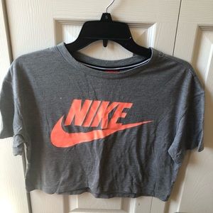 Nike cropped cotton shirt